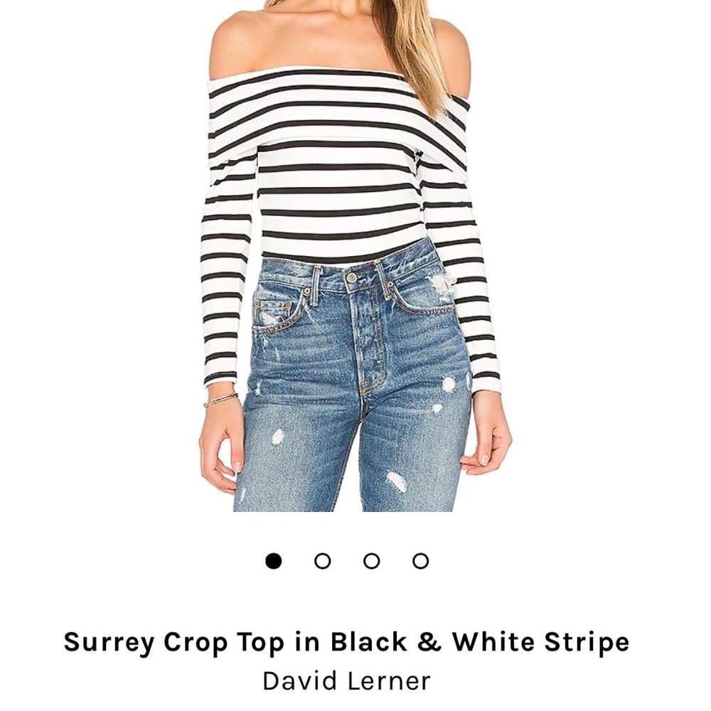 BNWT Black David Lerner Surrey Crop Top Size M
